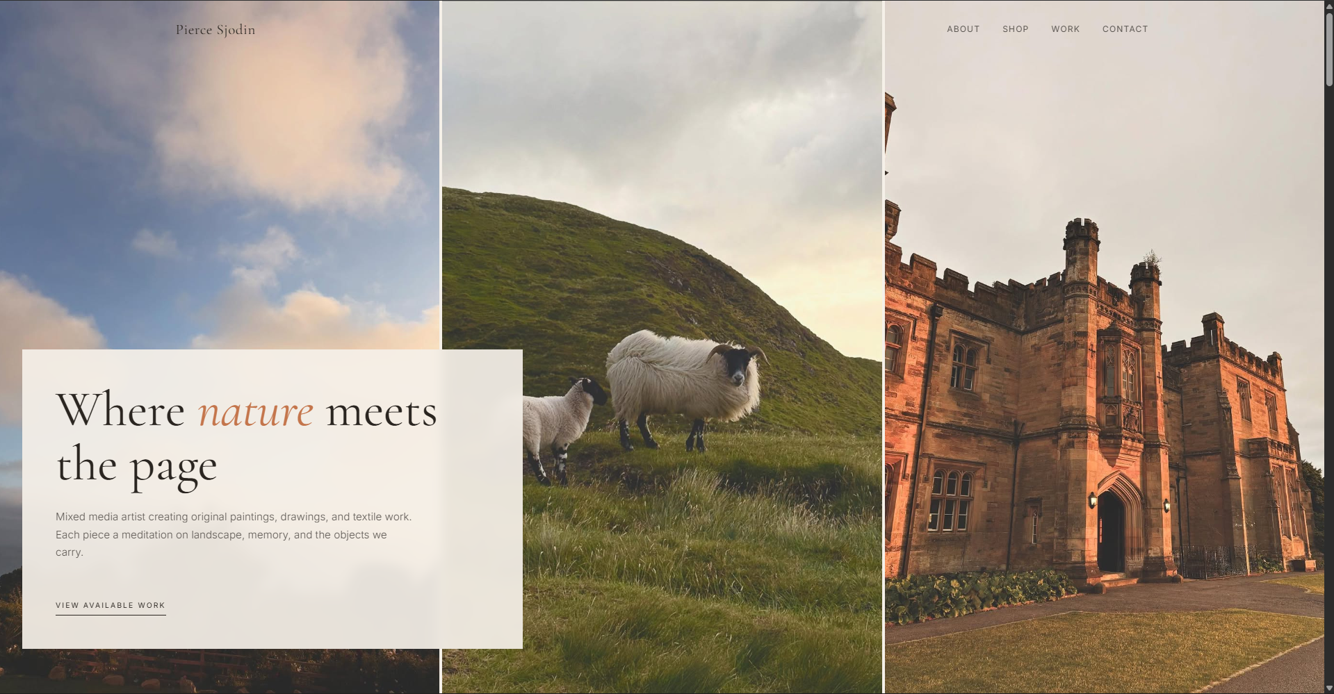 Prince Peter - custom artist portfolio website built by Paper St Marketing